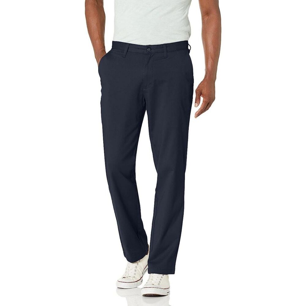 Nautica Men's Classic Fit Flat Front Stretch Solid Chino Deck Pant,‎ 34W x 34L